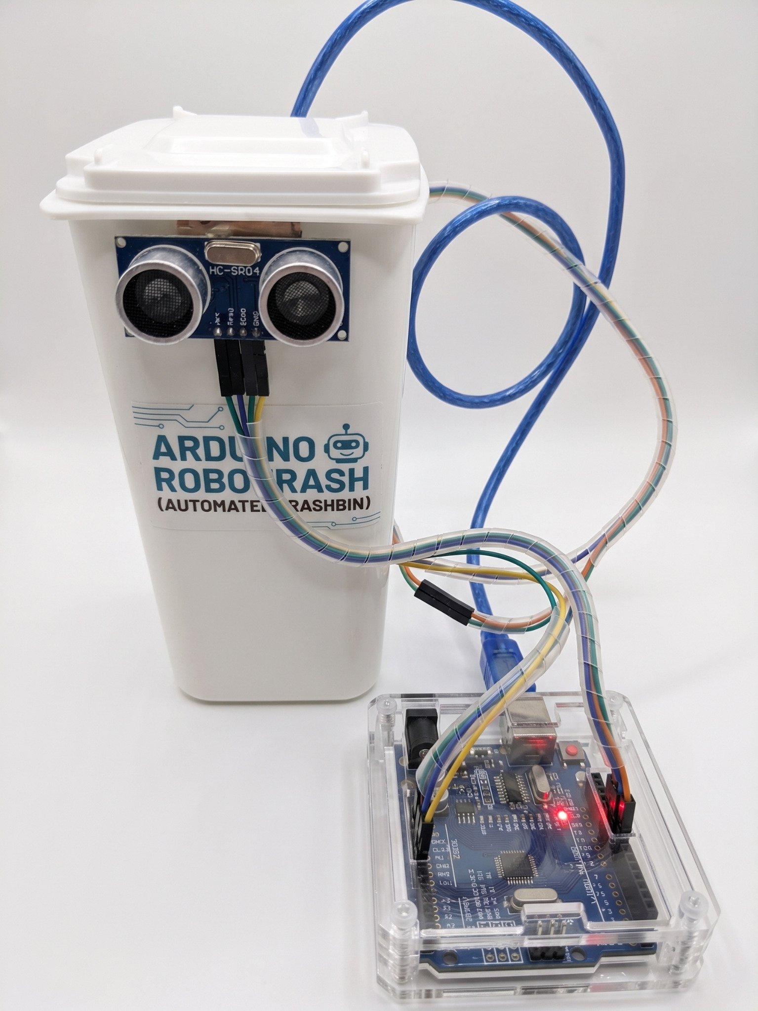 Arduino RoboTrash automated trashbin prototype